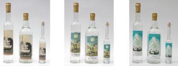 Die drei Absinthe-Linie die von La Valote produziert und vermarktet werden.